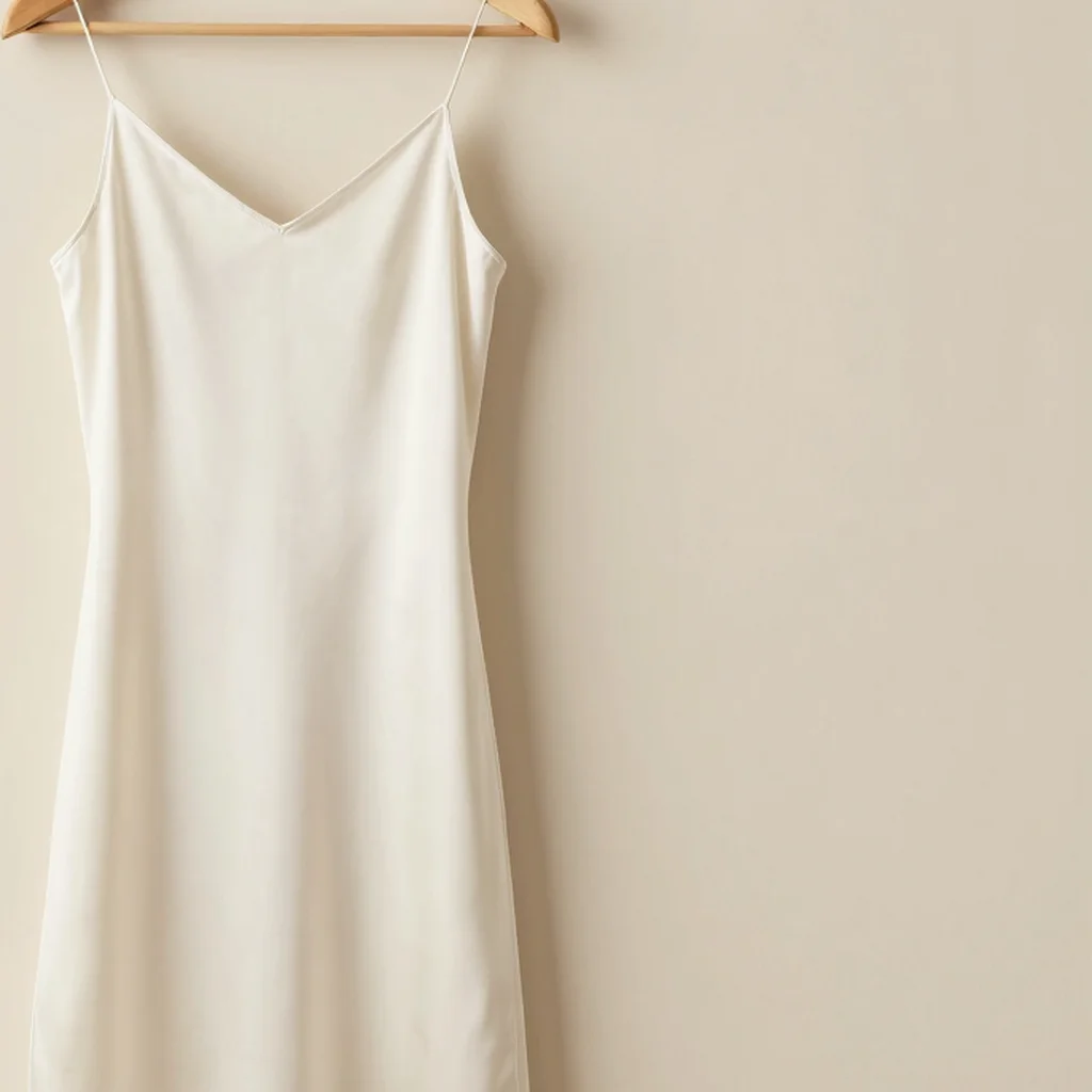 Alabaster Silk Slip Dress